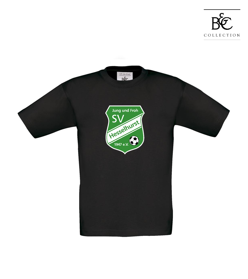 B&C Kinder T-Shirt Black "Anton Frontprint"
