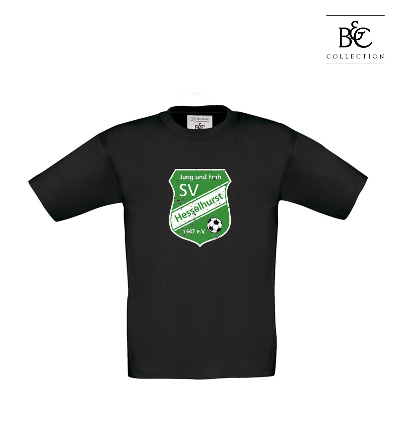 B&C Kinder T-Shirt Black "Uwe Frontprint"