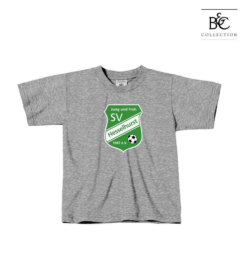 B&C Kinder T-Shirt Sports Grey "Anton Frontprint"