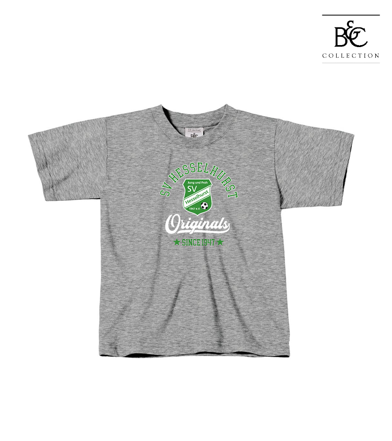 B&C Kinder T-Shirt Sports Grey "Jacob"