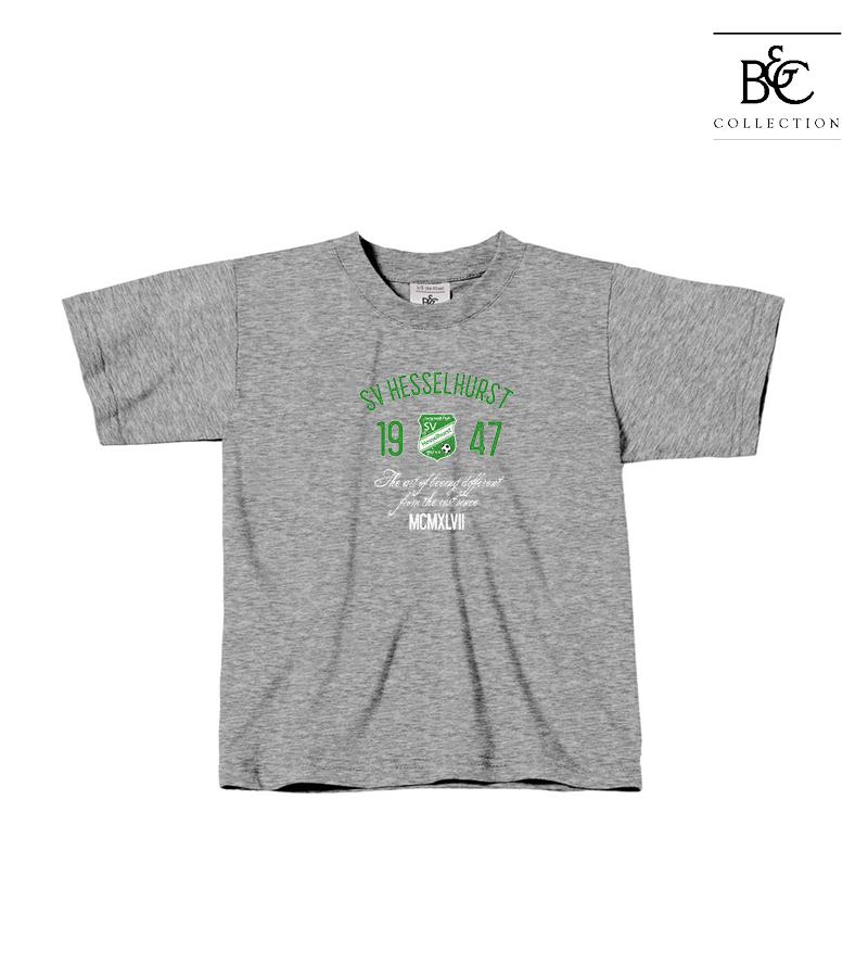 B&C Kinder T-Shirt Sports Grey "Isack"
