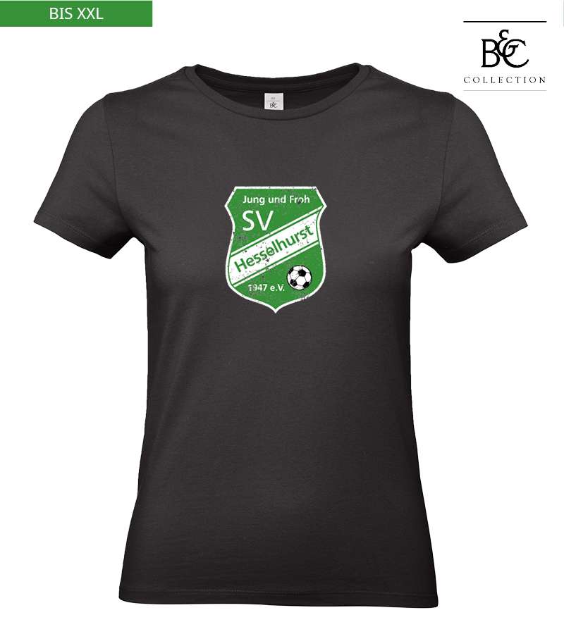 B&C Damen T-Shirt Black "Uwe Frontprint"