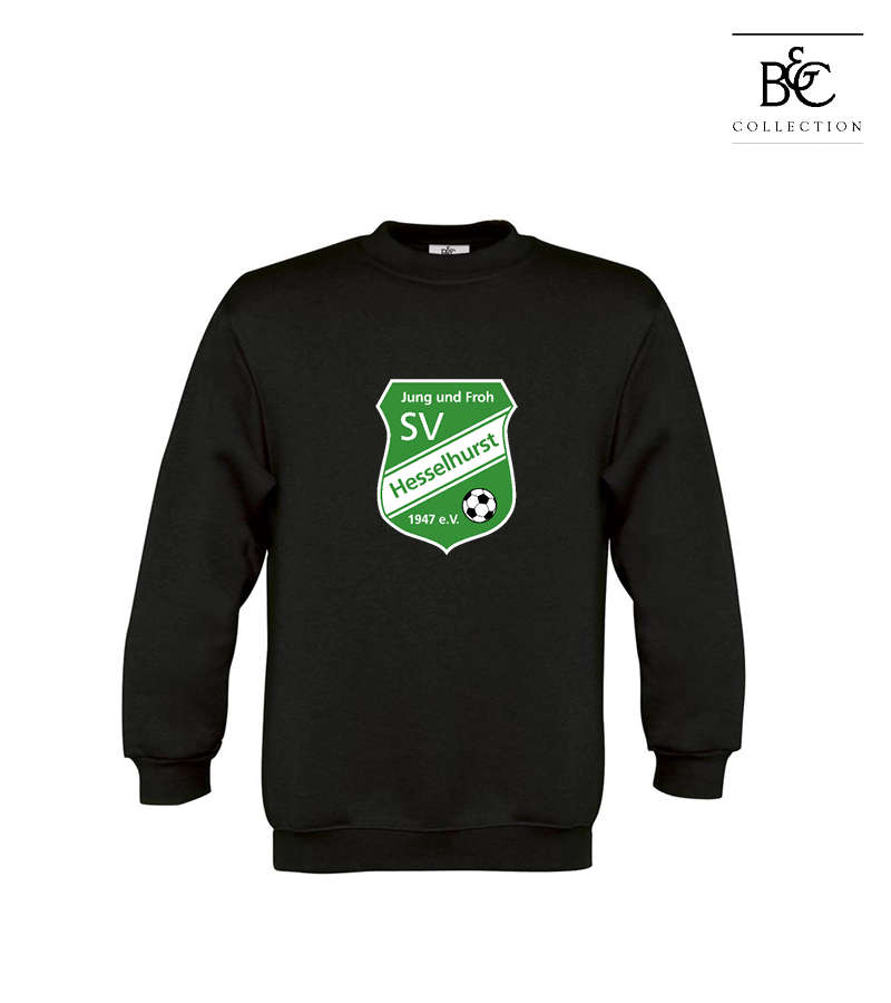 B&C Kinder Sweatshirt Black "Anton Frontprint"