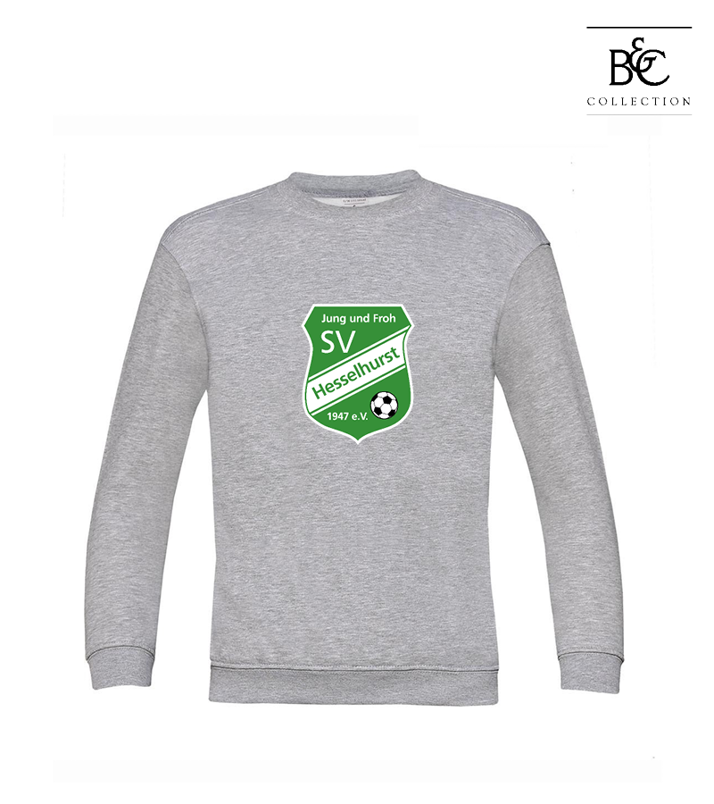 B&C Kinder Sweatshirt Heather Grey "Anton Frontprint"