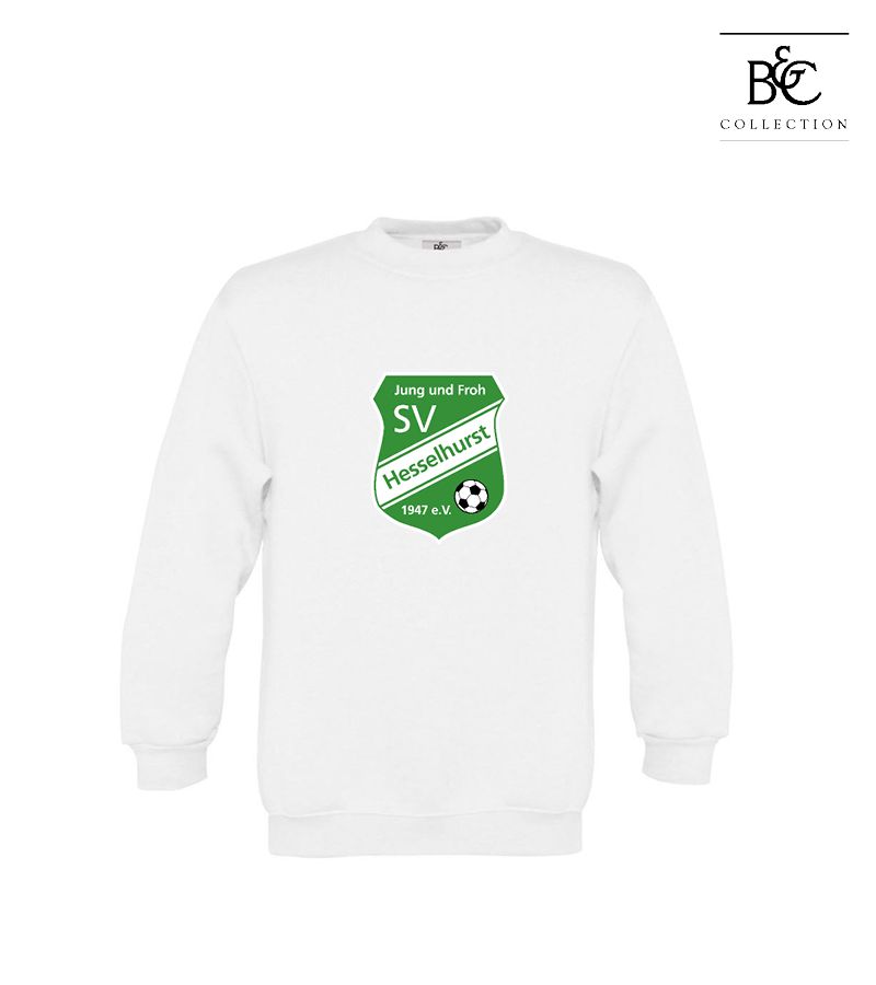 B&C Kinder Sweatshirt White "Anton Frontprint"