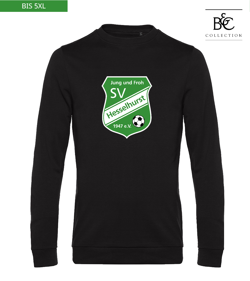 B&C Herren Sweatshirt Black Pure "Anton Frontprint"