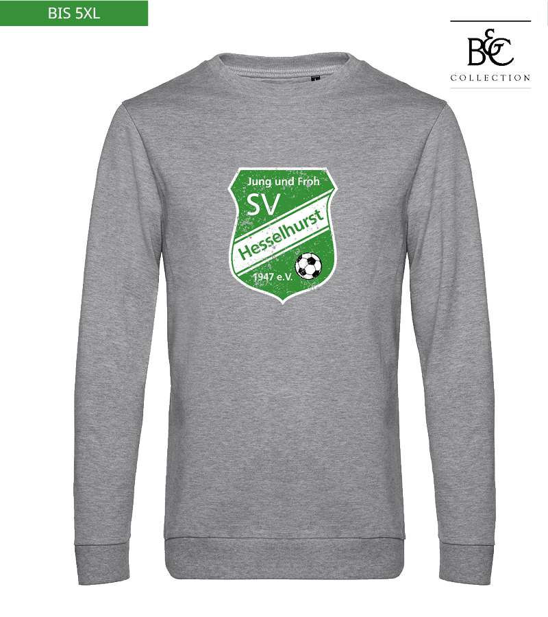 B&C Herren Sweatshirt Heather Grey "Uwe Frontprint"