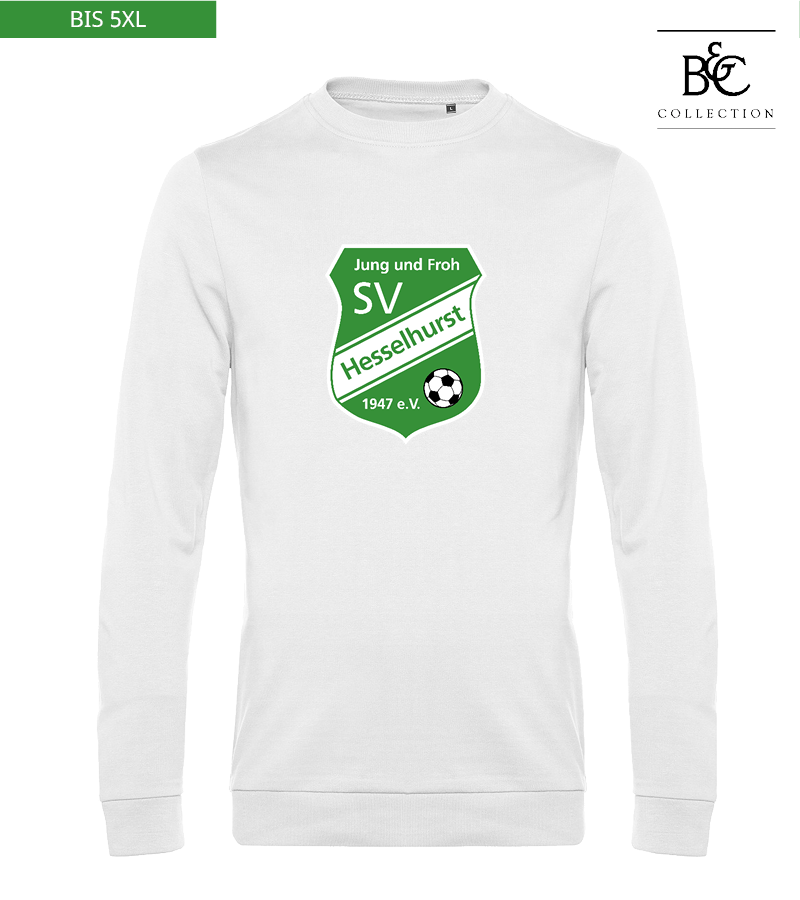 B&C Herren Sweatshirt White "Anton Frontprint"