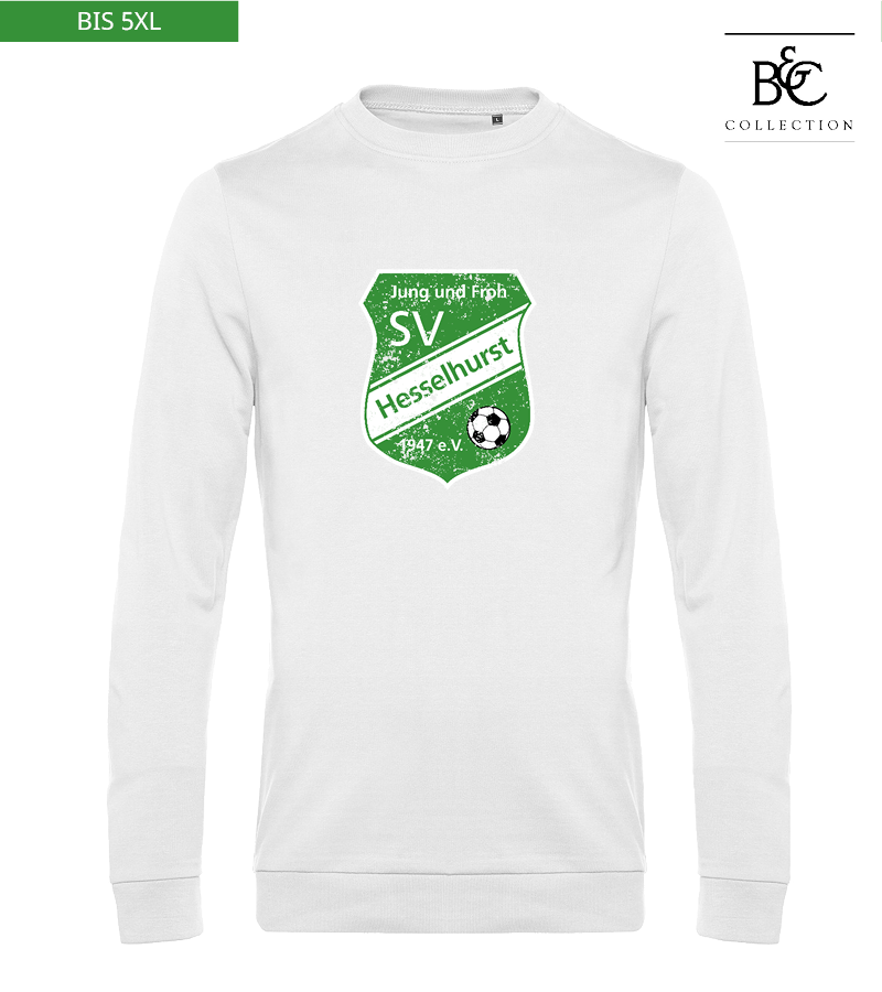 B&C Herren Sweatshirt White "Uwe Frontprint"