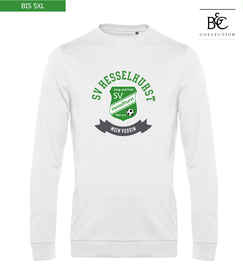 B&C Herren Sweatshirt White "Bono"