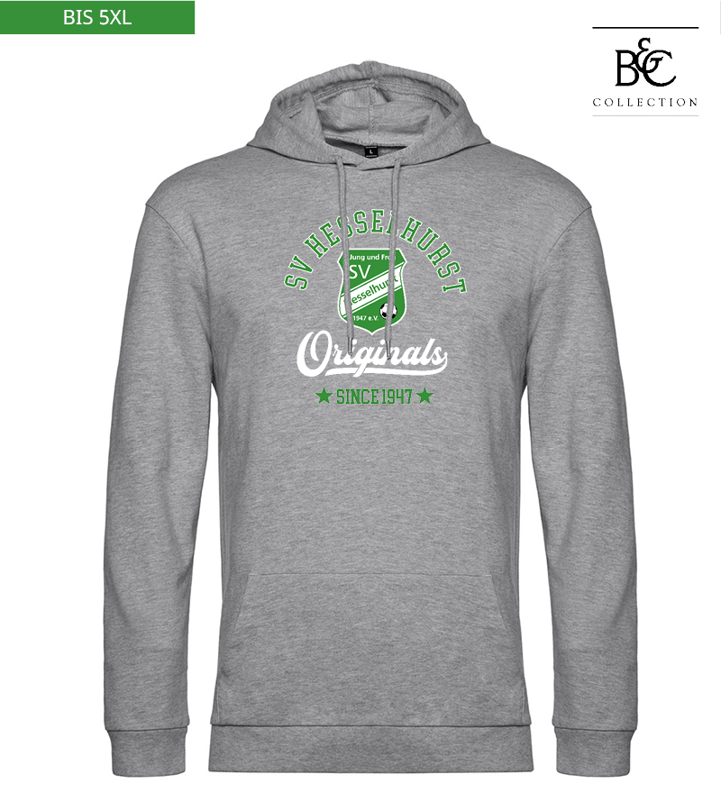 B&C Herren Hoodie Heather Grey "Jacob"