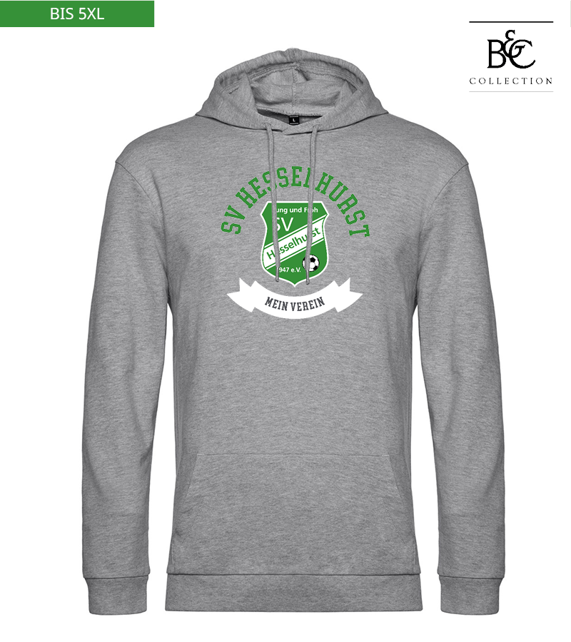 B&C Herren Hoodie Heather Grey "Bono"
