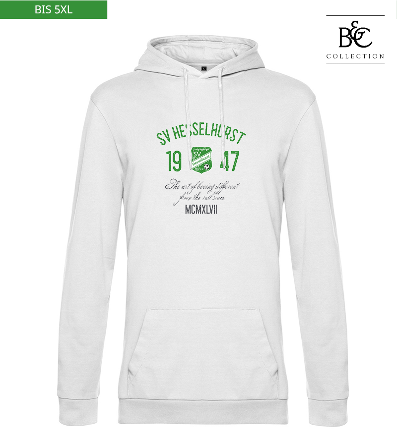 B&C Herren Hoodie White "Isack"