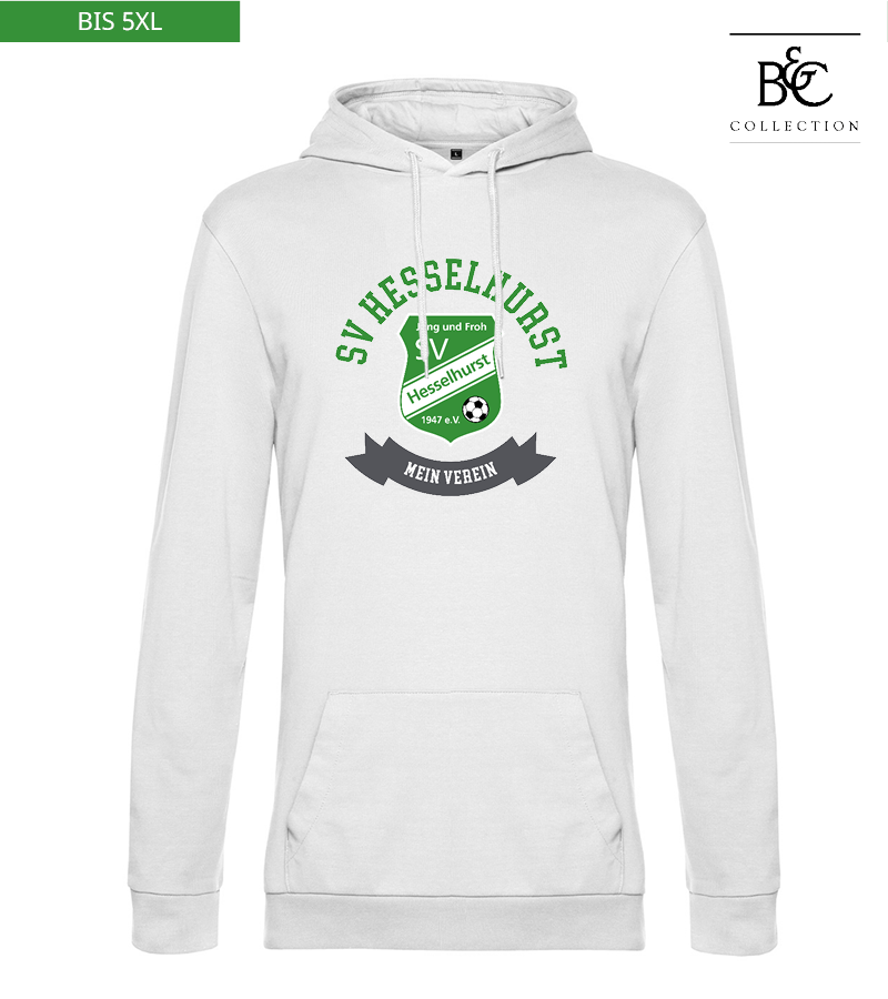 B&C Herren Hoodie White "Bono"