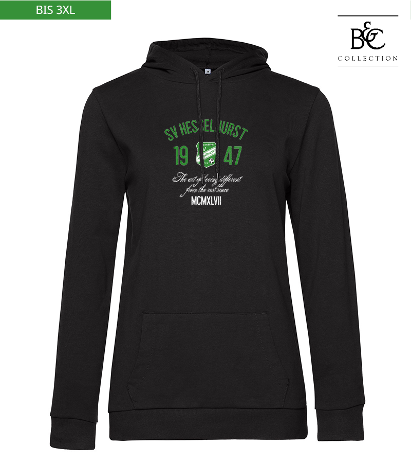 B&C Damen Hoodie Black Pure "Isack"