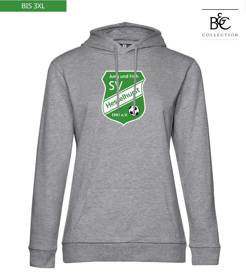 B&C Damen Hoodie Heather Grey "Anton Frontprint"