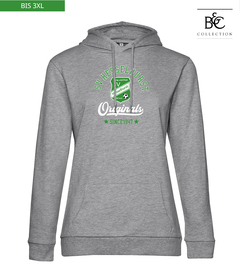 B&C Damen Hoodie Heather Grey "Jacob"