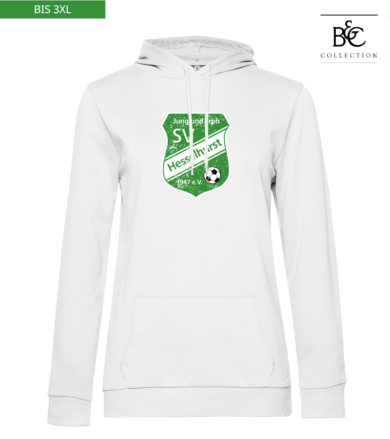 B&C Damen Hoodie White "Uwe Frontprint"