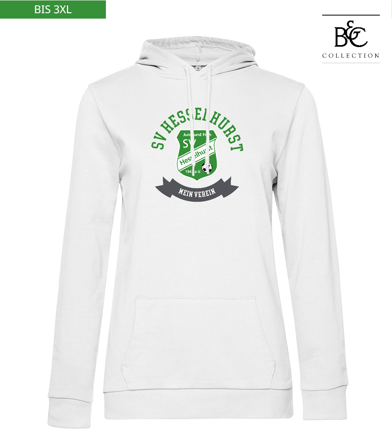 B&C Damen Hoodie White "Bono"