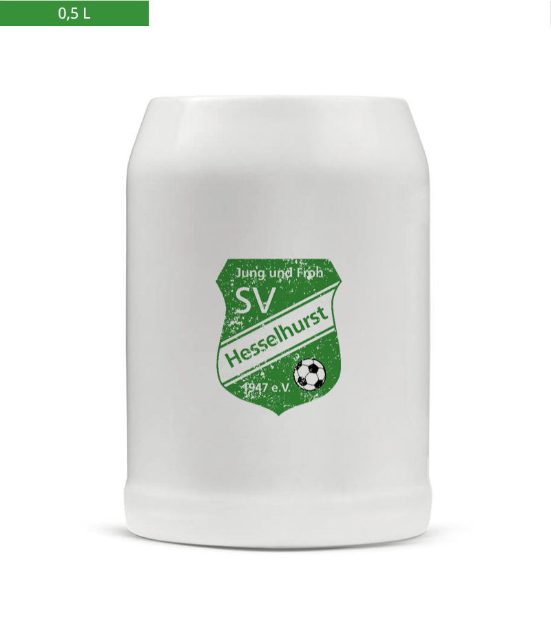 Bierkrug 0,5l White "Uwe" A