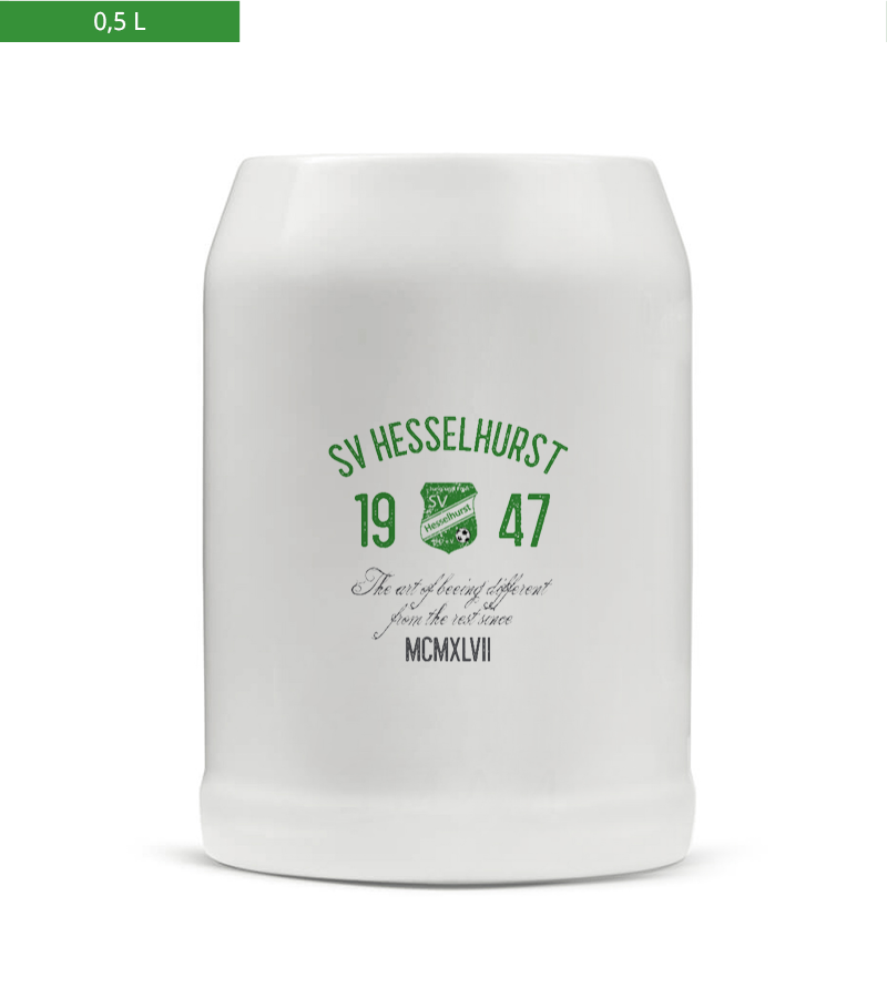 Bierkrug 0,5l White "Isack" A