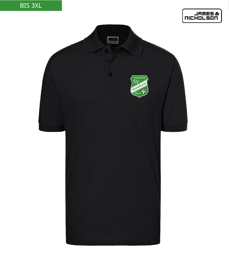 J+N Herren Polo-Shirt Black "Anton"
