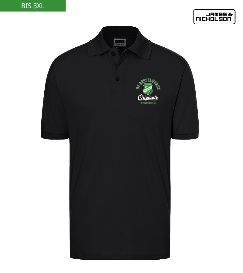 J+N Herren Polo-Shirt Black "Jacob"