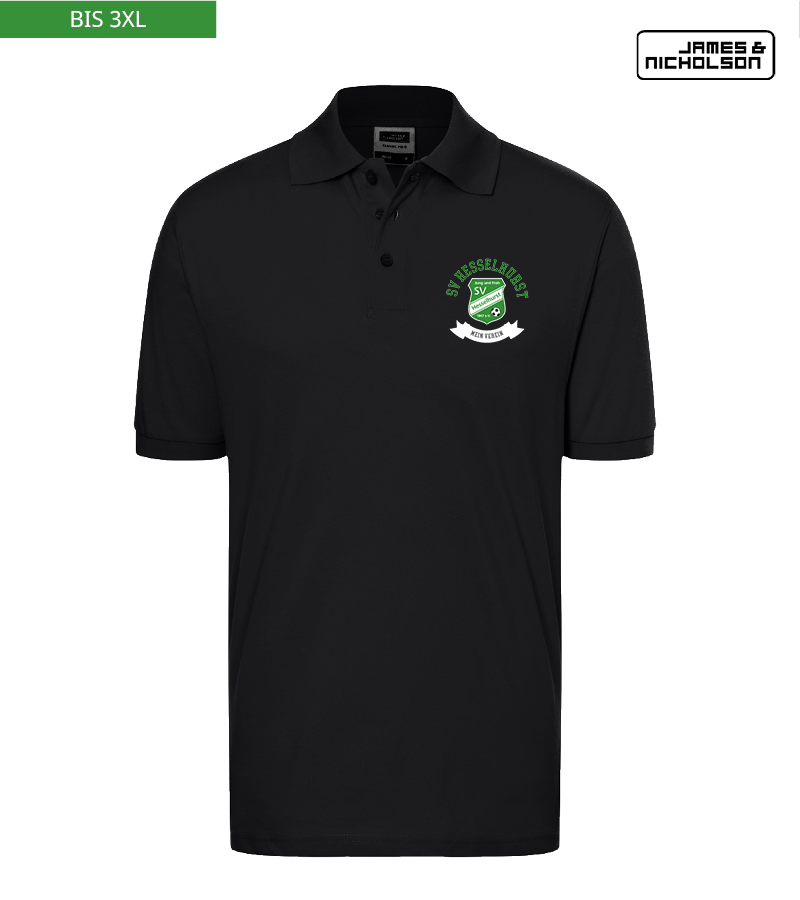 J+N Herren Polo-Shirt Black "Bono"