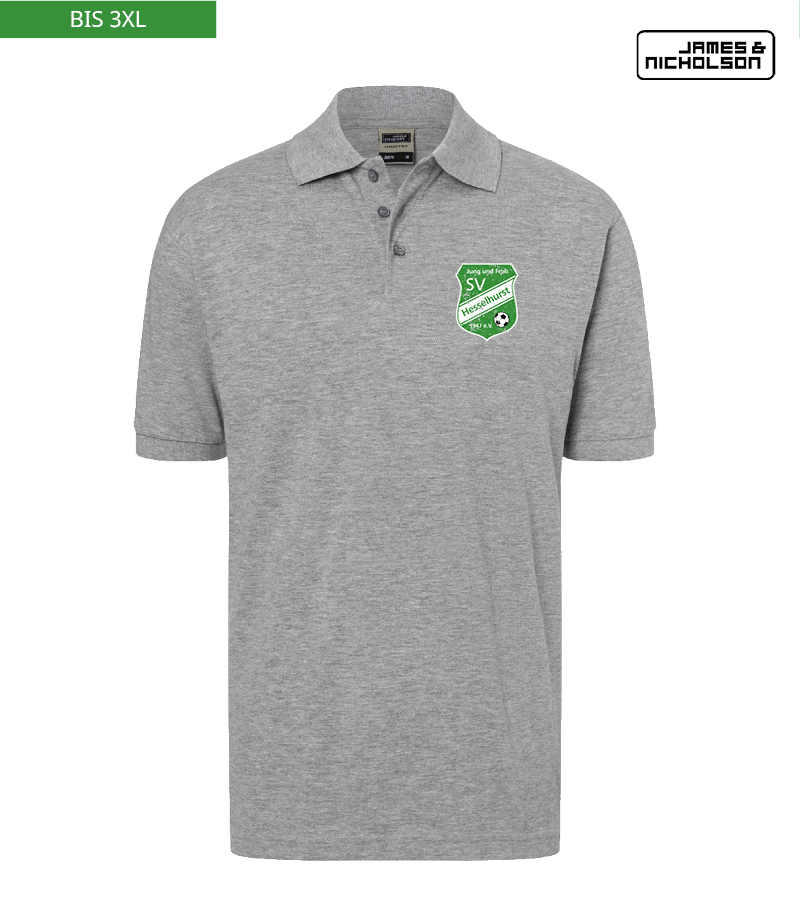 J+N Herren Polo-Shirt Heather Grey "Uwe"