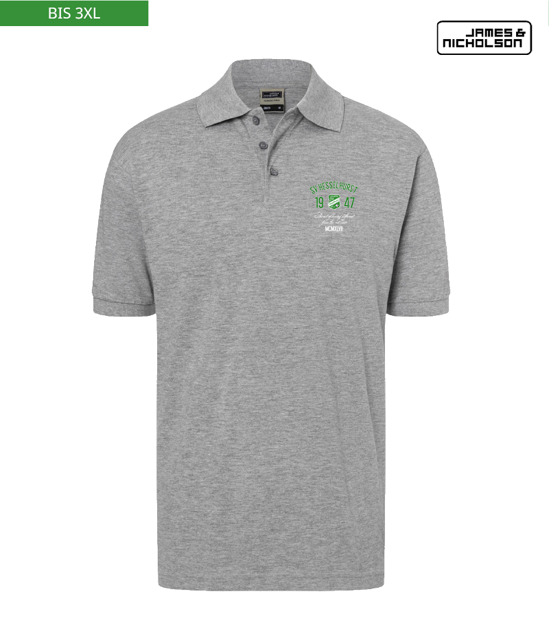 J+N Herren Polo-Shirt Heather Grey "Isack"