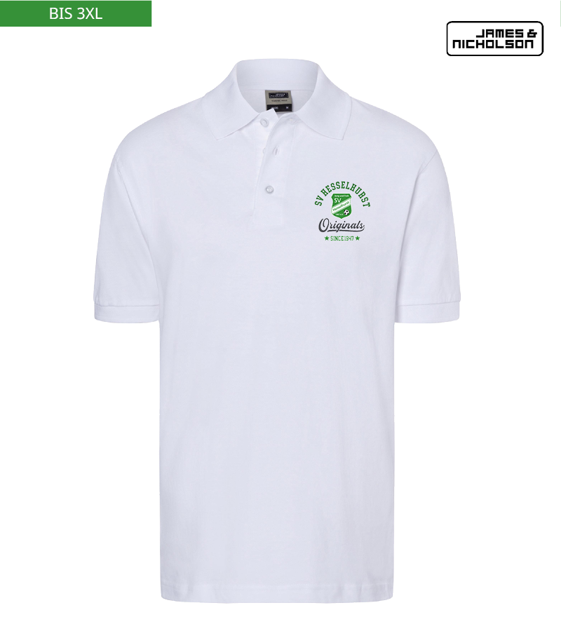 J+N Herren Polo-Shirt White "Jacob"