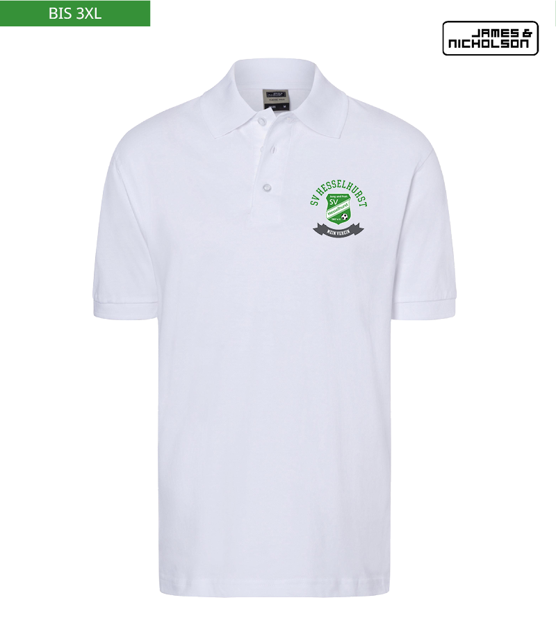 J+N Herren Polo-Shirt White "Bono"