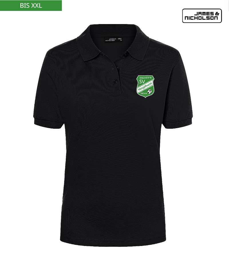 J+N Damen Polo-Shirt Black "Uwe"