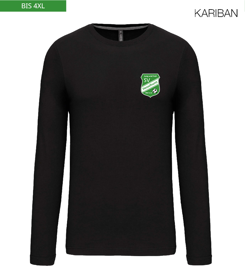 Kariban Herren Langarmshirt Black "Anton"