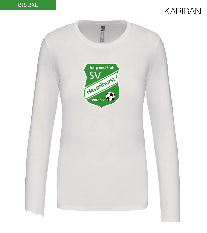 Kariban Damen Langarmshirt White "Anton Frontprint"