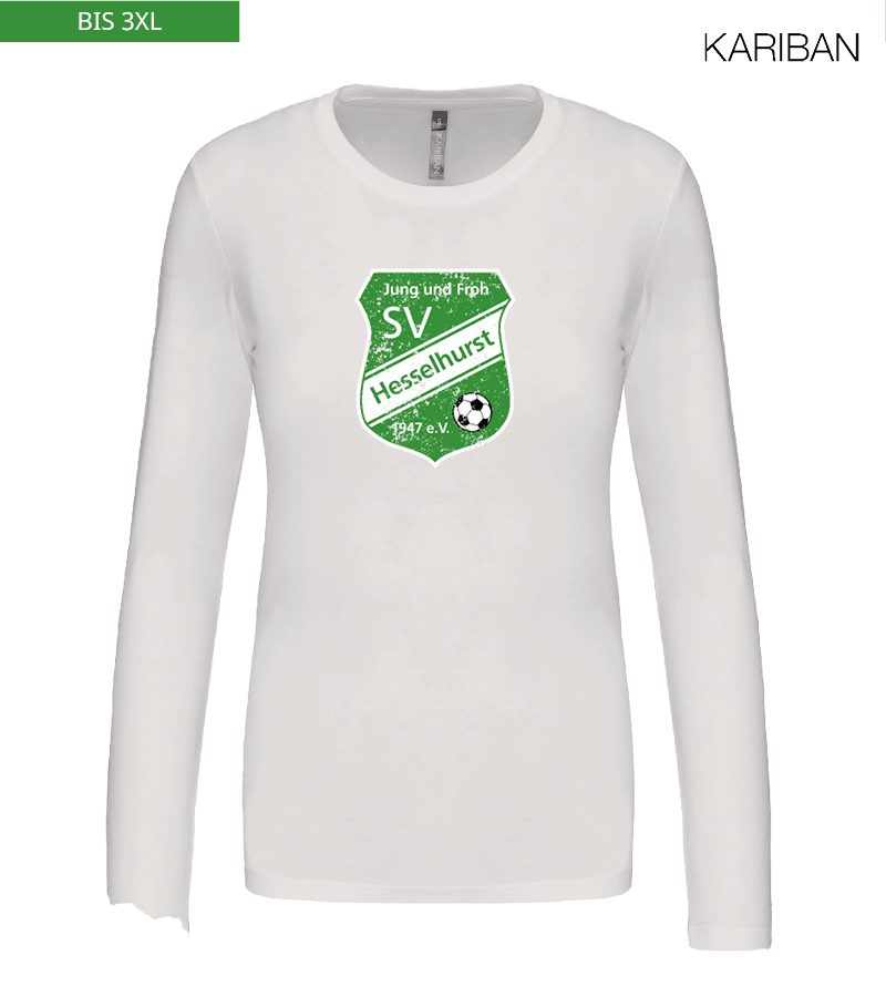 Kariban Damen Langarmshirt White "Uwe Frontprint"