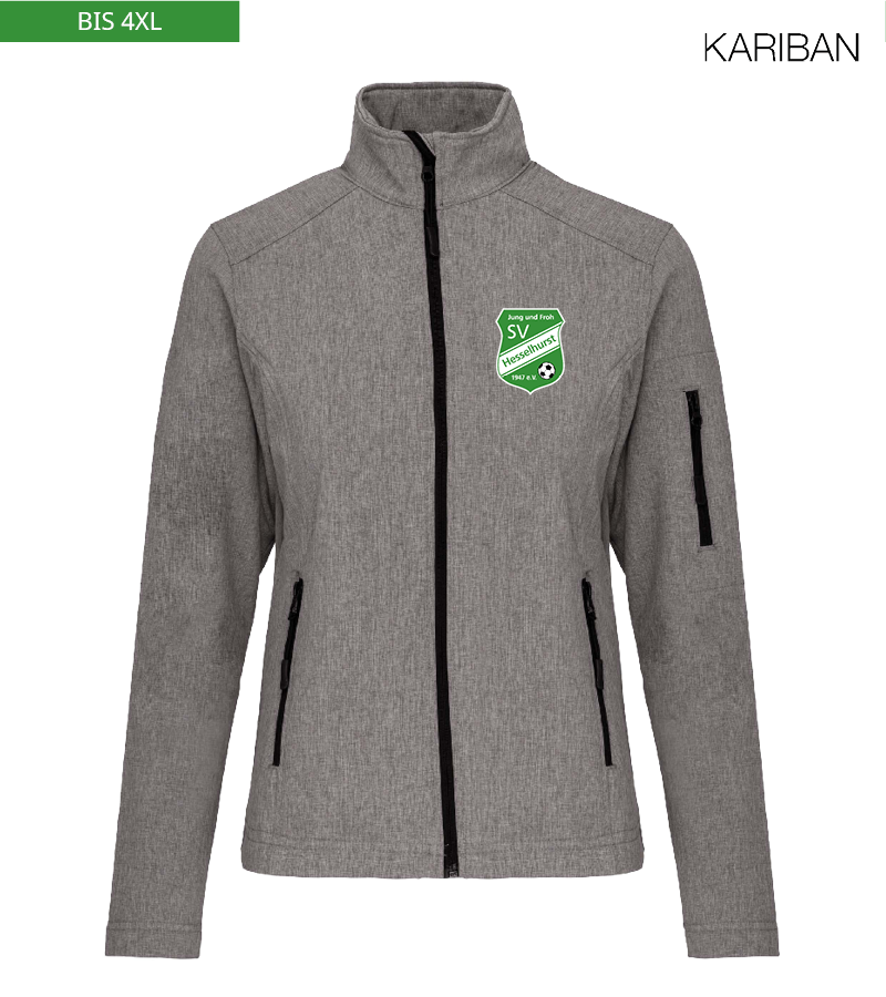 Kariban Damen Softshelljacke Marl Grey "Anton"