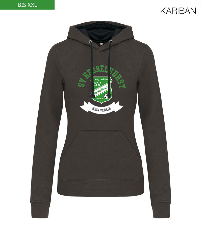 Kariban Damen Hoodie Dark Grey Black "Bono"