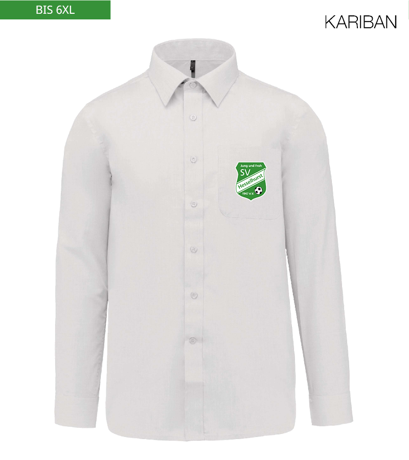 Kariban Herren Langarmhemd White "Anton"