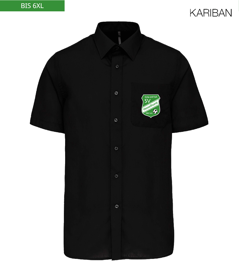 Kariban Herren Kurzarmhemd Black "Anton"