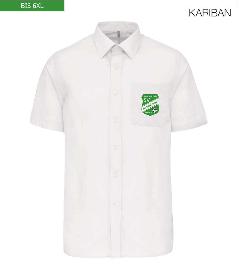 Kariban Herren Kurzarmhemd White "Anton"