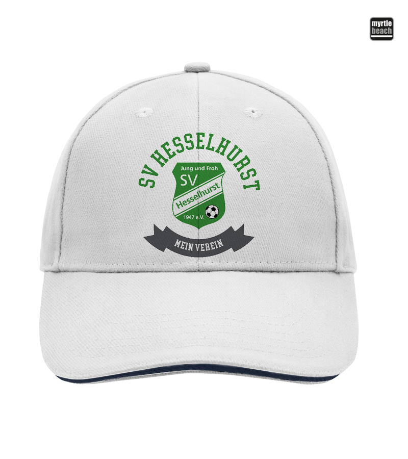 Myrtle Beach Unisex 6 Panel Sandwich Cap White "Bono"