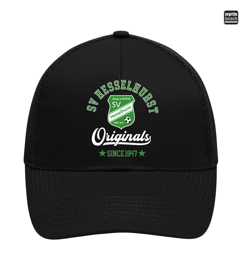 Myrtle Beach Unisex 6 Panel Air Mesh Cap Black "Jacob"