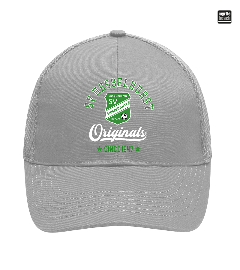 Myrtle Beach Unisex 6 Panel Air Mesh Cap Light Grey "Jacob"