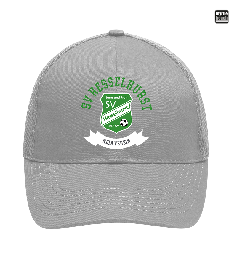Myrtle Beach Unisex 6 Panel Air Mesh Cap Light Grey "Bono"